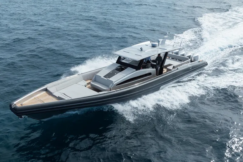 Slide: The Image of 2022 Novamarine BS 160 Outboard cruising on open water, showcasing sleek design and performance. - 9