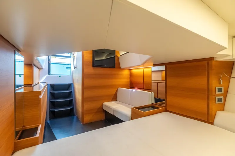Slide: The Image of Interior of 2021 Wally 48 Wally Tender yacht with modern wood finish. - 39