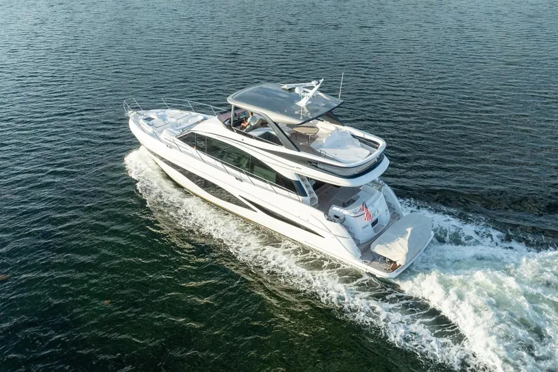 Slide: The Image of Luxurious 2025 Princess F65 yacht cruising on open water. - 5