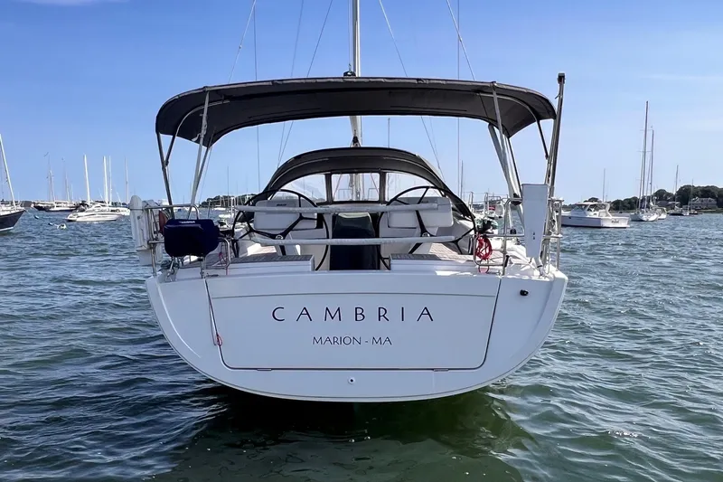 Slide: The Image of 2020 Hanse 458 sailboat named Cambria docked in Marion, MA harbor. - 7