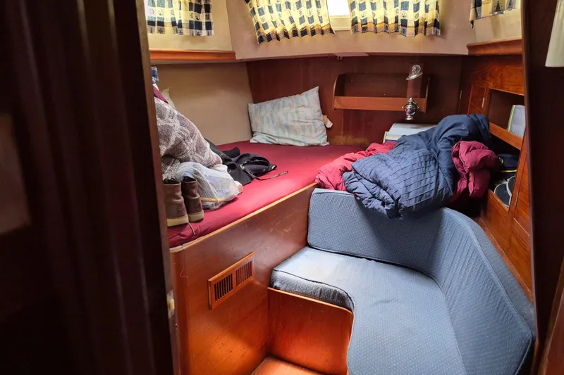 Slide: The Image of Interior of a 1977 Camper & Nicholsons 42 Ketch with cozy cabin. - 22