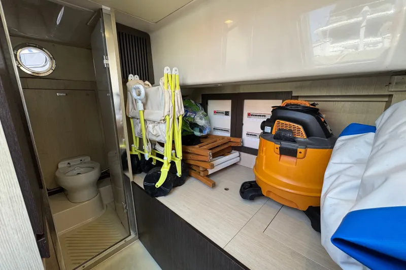 Slide: The Image of Storage area in 2018 Azimut 66 yacht with equipment and supplies. - 22
