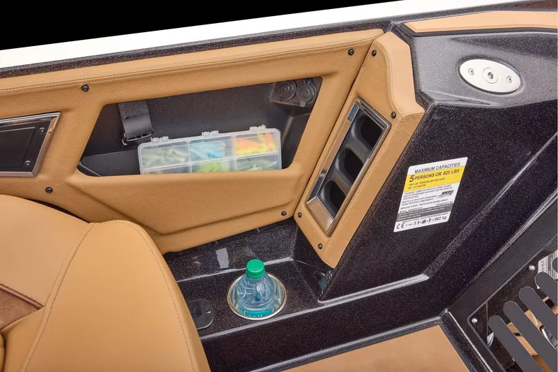 Slide: The Image of Manufacturer Provided Image: Interior of 2026 Ranger Z521R ULTRA boat with storage compartment and cup holder. - 56