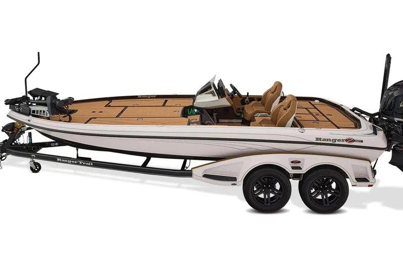 Slide: The Image of Manufacturer Provided Image: 2026 Ranger Z521R ULTRA fishing boat on trailer, featuring sleek design and modern amenities. - 21