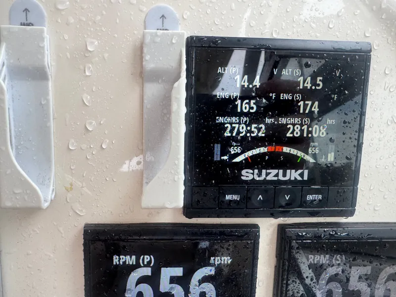 Slide: The Image of Close-up of a Suzuki engine control display showing various readings and controls. - 11