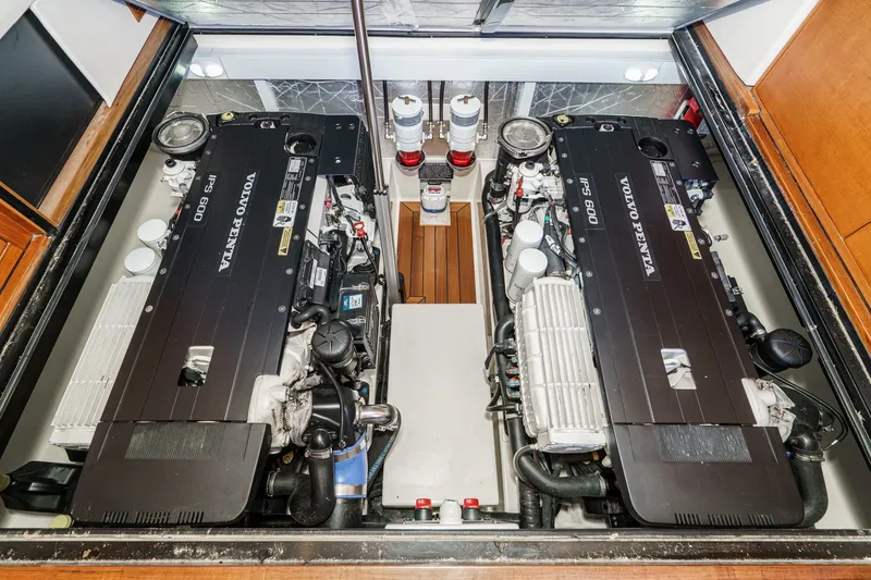 Slide: The Image of Engine room of 2019 Palm Beach Motor Yachts Express with Volvo Penta IPS 600 engines. - 30