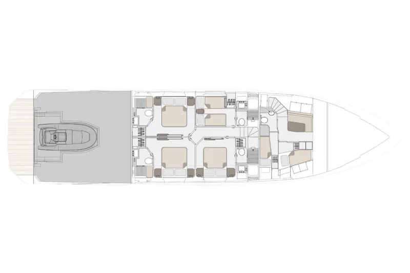 Slide: The Image of Manufacturer Provided Image: Floor plan of 2025 Azimut Grande 26M luxury yacht, showcasing interior layout. - 13