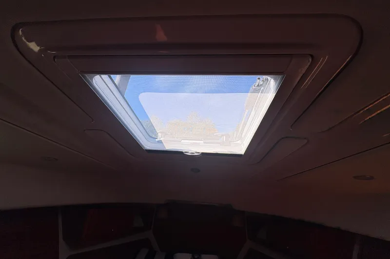 Slide: The Image of Skylight view from inside a 2025 Back Cove 39O boat cabin. - 6