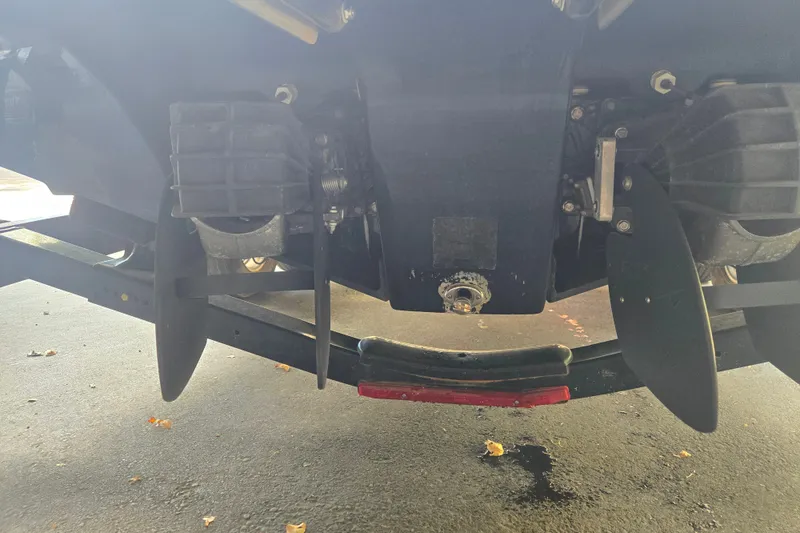 Slide: The Image of Rear view of a 2013 Yamaha Boats AR240 HO, showcasing dual jet propulsion system. - 16