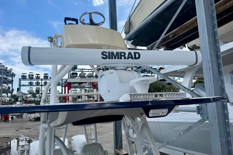 Slide: The Image of 2021 Conch 33 boat with Simrad radar and navigation equipment. - 15