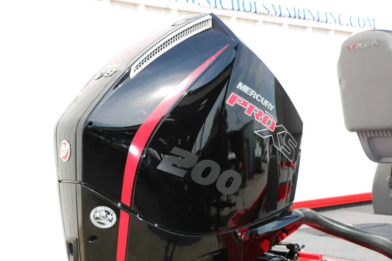 Slide: The Image of A Mercury Pro XS 200 outboard motor is mounted on a Vexus AVX 2080 boat. - 17