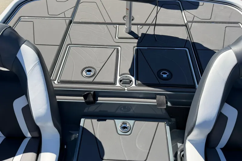 Slide: The Image of 2027 Nitro Z20 XL Pro boat interior with sleek seating and storage compartments. - 30