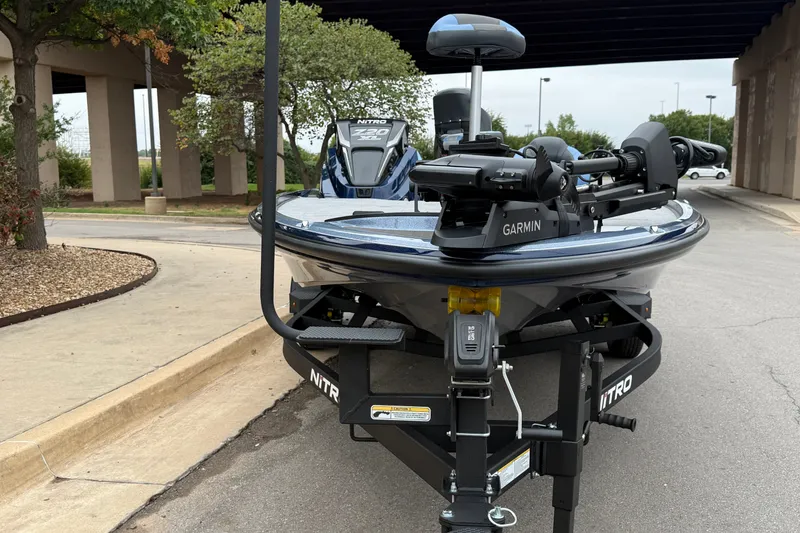 Slide: The Image of Front view of a 2027 Nitro Z20 XL Pro boat with Garmin equipment. - 4