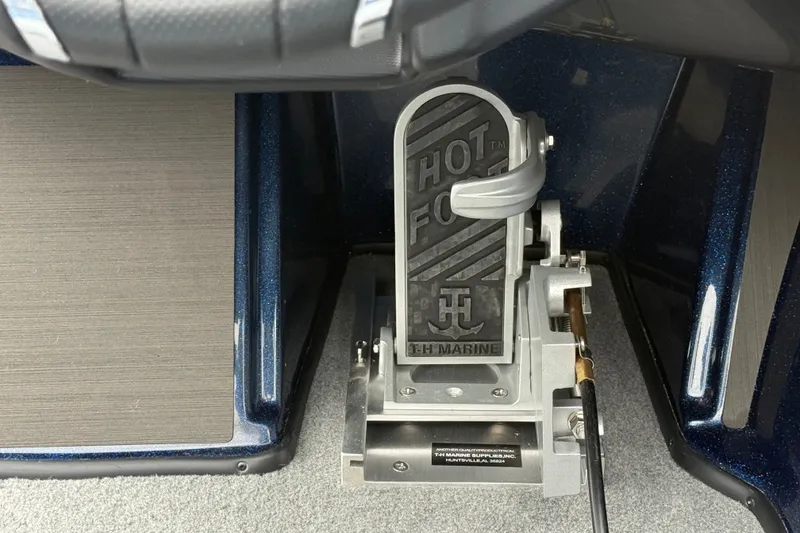 Slide: The Image of Hot Foot throttle pedal in 2027 Nitro Z20 XL Pro boat cockpit. - 8