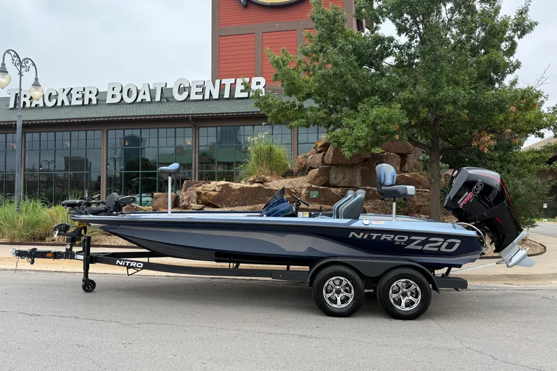 Slide: The Image of 2027 Nitro Z20 XL Pro boat parked outside Tracker Boat Center. - 1