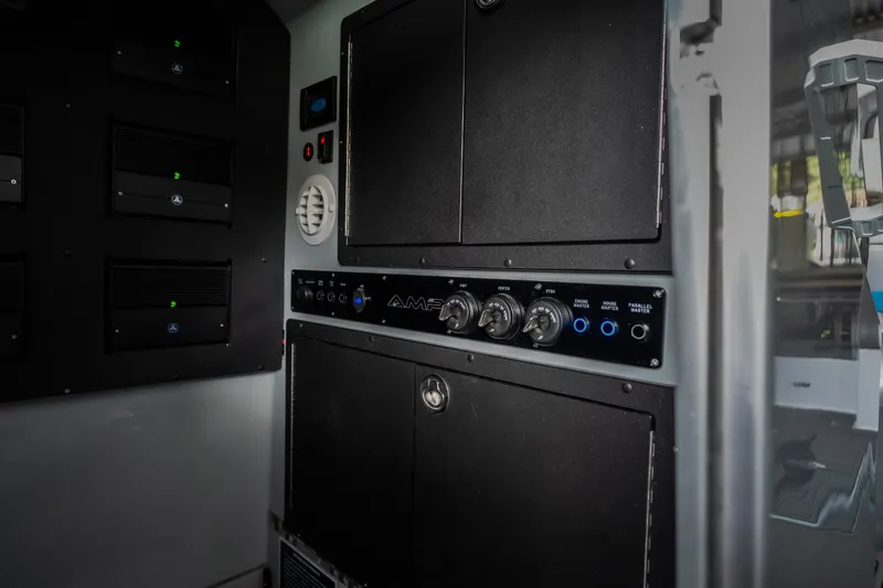 Slide: The Image of Control panel of 2025 AMP 333 CC with switches and indicators. - 83