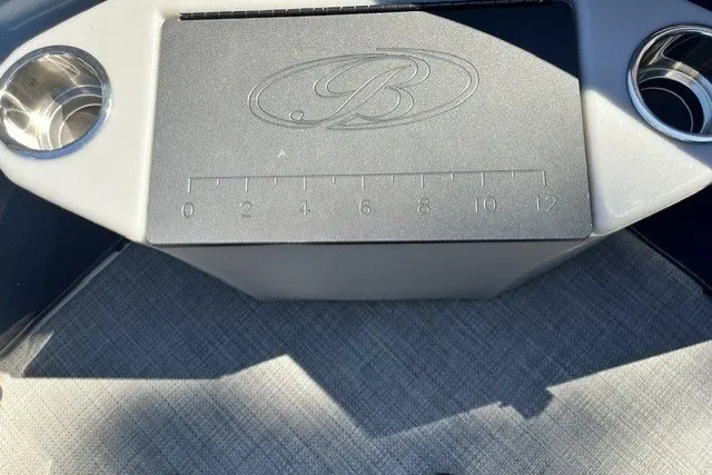 Slide: The Image of 2023 Bentley 180 LE interior detail with logo and measurement markings. - 4