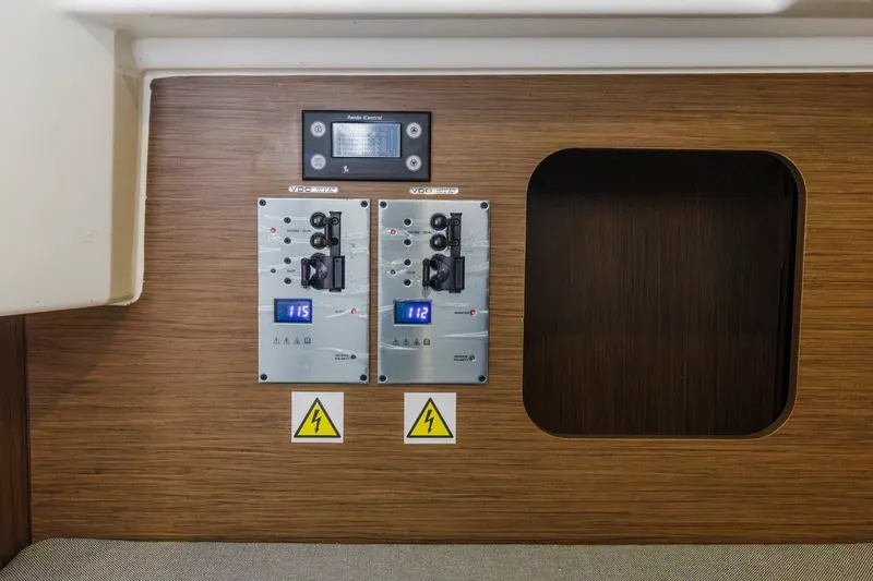 Slide: The Image of Electrical control panel on 2020 Jeanneau NC 1095 boat interior. - 27