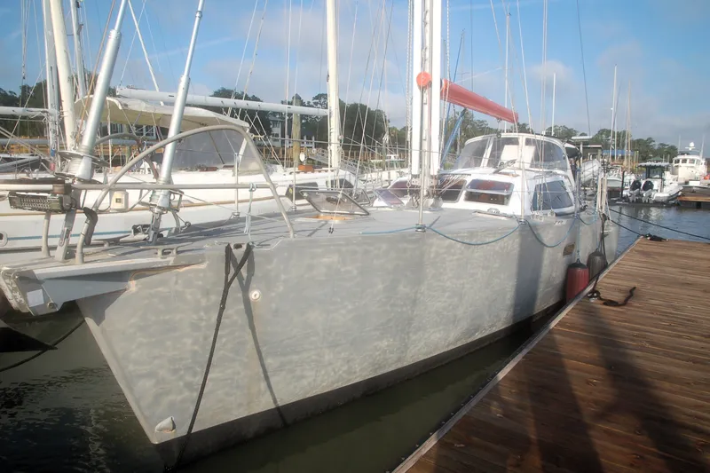 Slide: The Image of Sailing yacht Garcia 48 Raised Salon, 2000 model, docked at marina. - 5