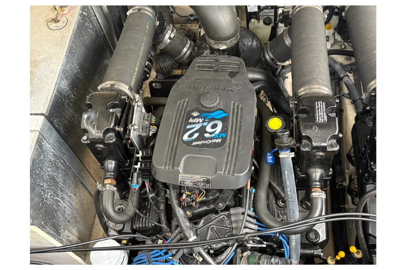 Slide: The Image of Engine compartment of a 2006 Sea Ray Sundancer 320 with MerCruiser 6.2 MPI engine. - 51