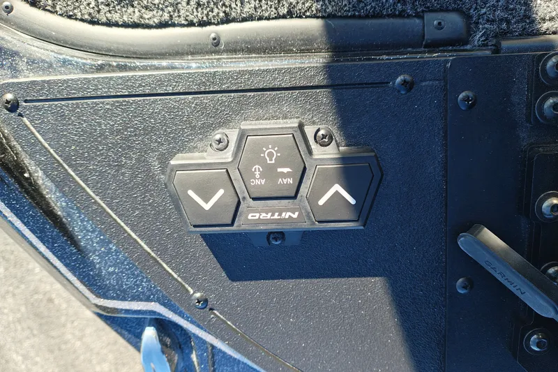 Slide: The Image of Control panel on a 2027 Nitro Z21 XL Pro boat dashboard. - 32