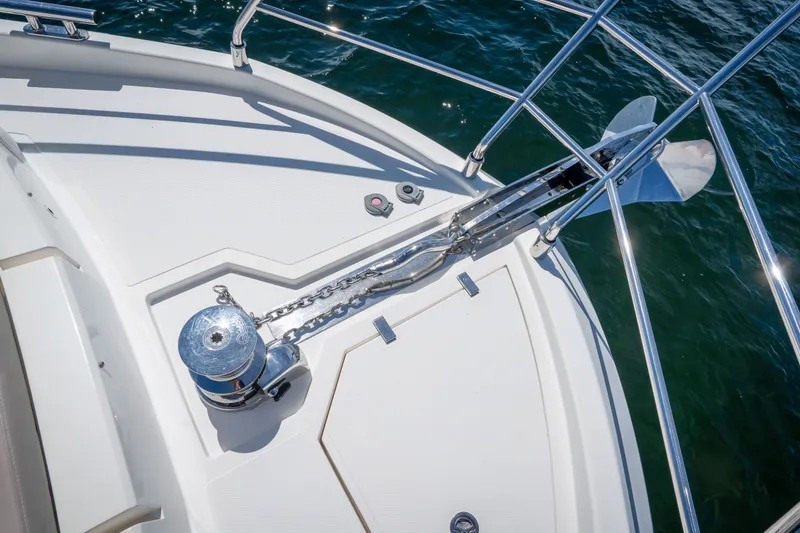Slide: The Image of Anchor and chain mechanism on 2022 Astondoa 66 Fly yacht deck. - 21