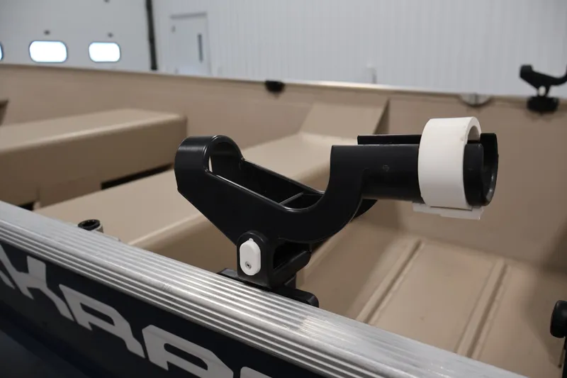 Slide: The Image of Rod holder on a 2019 Polar Kraft Outlander 156 T boat interior. - 18
