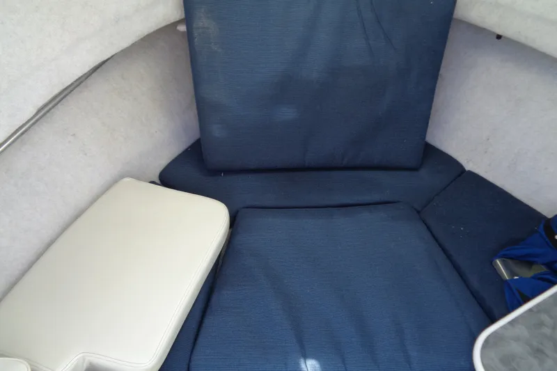 Slide: The Image of Interior cabin of 2007 Bayliner 2052 Trophy Walkaround DX/LX with blue cushions. - 13