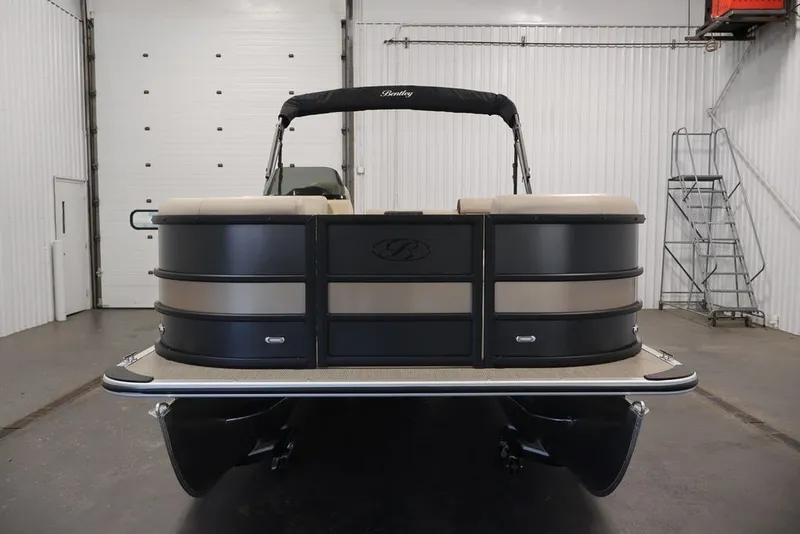 Slide: The Image of 2027 Bentley Pontoons 200 CRUISE XL in a showroom, front view. - 6