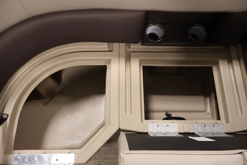 Slide: The Image of Interior storage compartments of 2027 Bentley Pontoons 200 CRUISE XL boat. - 28