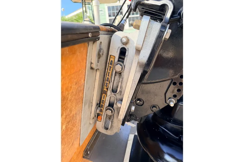 Slide: The Image of Close-up of Atlas Micro jack plate on 2015 Homemade Jetdrive Skiff. - 20