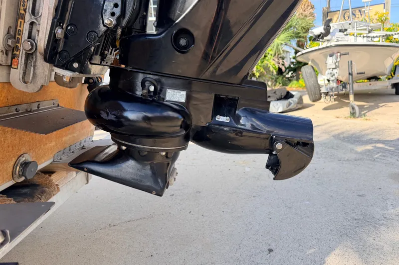Slide: The Image of Close-up of a 2015 Homemade Jetdrive Skiff motor on a trailer. - 19