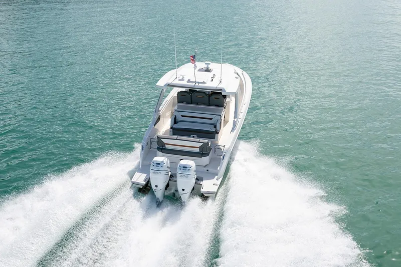 Slide: The Image of Manufacturer Provided Image: 2022 Tiara Yachts 34 LS cruising on open water. - 0