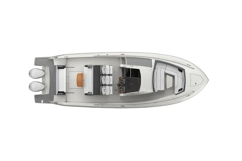 Slide: The Image of Manufacturer Provided Image: Top view of 2022 Tiara Yachts 34 LS model boat with dual engines. - 41