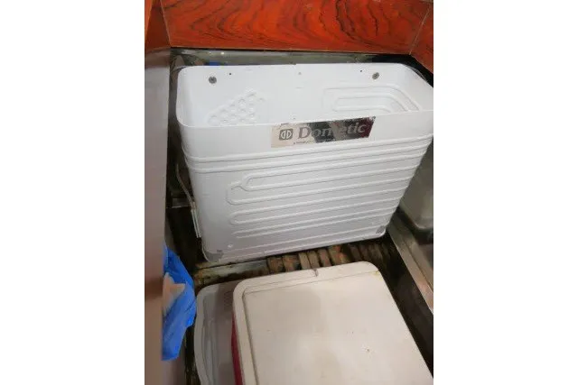Slide: The Image of Dometic appliance in 1986 Tayana 52 Center Cockpit yacht interior. - 12