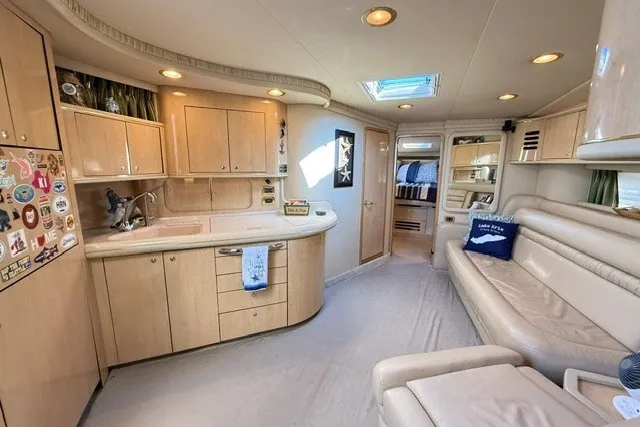 Slide: The Image of Luxurious interior of a 2002 Sea Ray Sundancer 460 yacht with modern amenities. - 40