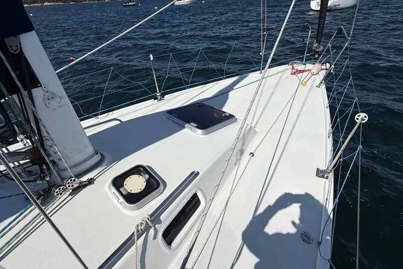 Slide: The Image of Sailing deck of 1994 J Boats J/120 yacht on open water. - 59