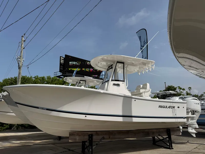 Slide: The Image of 2025 Regulator 23 Center Console starboard profile - 2