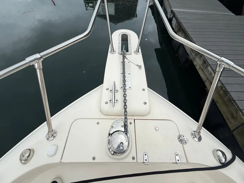Slide: The Image of Bow of a Grady-White Gulfstream 232 with anchor and chain. - 14