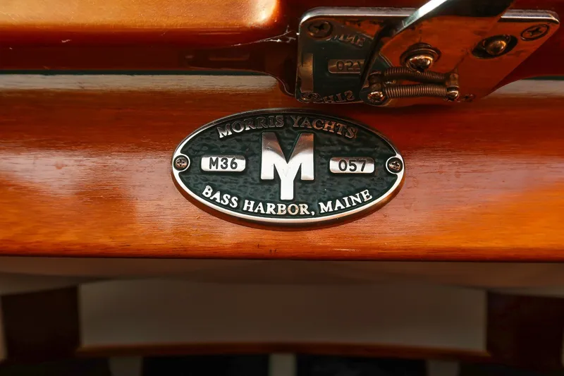 Slide: The Image of Morris M36 yacht nameplate, Bass Harbor, Maine, 2009 model. - 49