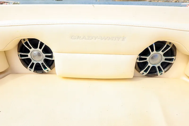 Slide: The Image of 2020 Grady-White Freedom 235 boat speakers and seating detail. - 22