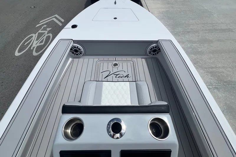 Slide: The Image of Vtech 18 boat interior, 2025 model, featuring sleek design and modern amenities. - 59