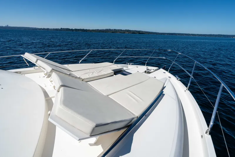 Slide: The Image of Luxury yacht Absolute 56 STC 2015 with sun loungers on open sea. - 65