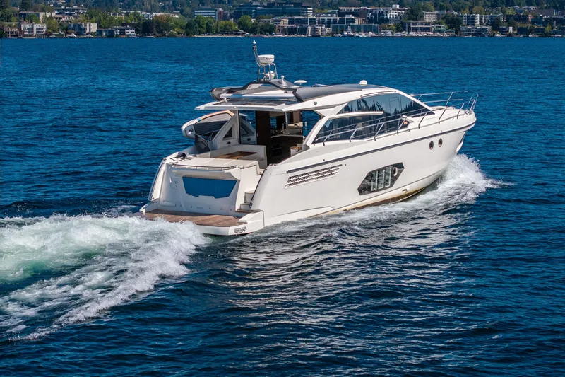 Slide: The Image of Luxury yacht Absolute 56 STC 2015 cruising on blue water. - 16