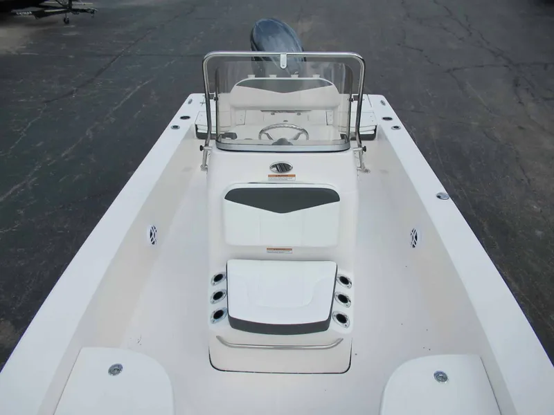 Slide: The Image of The image shows a 2027 Robalo 206 Pro boat with a central console and seating area. - 11