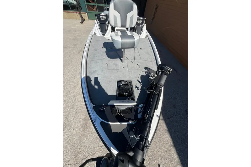 Slide: The Image of 2027 Nitro Z21 XL Pro fishing boat with advanced equipment and seating. - 5