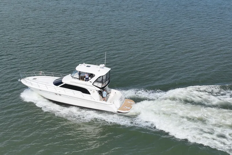 Slide: The Image of 2003 SEA RAY 480 SEDAN BRIDGE AERIAL OVERVIEW - 2