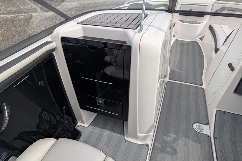 Slide: The Image of 2019 Yamaha Boats 242 Limited S interior with sleek design and modern features. - 17