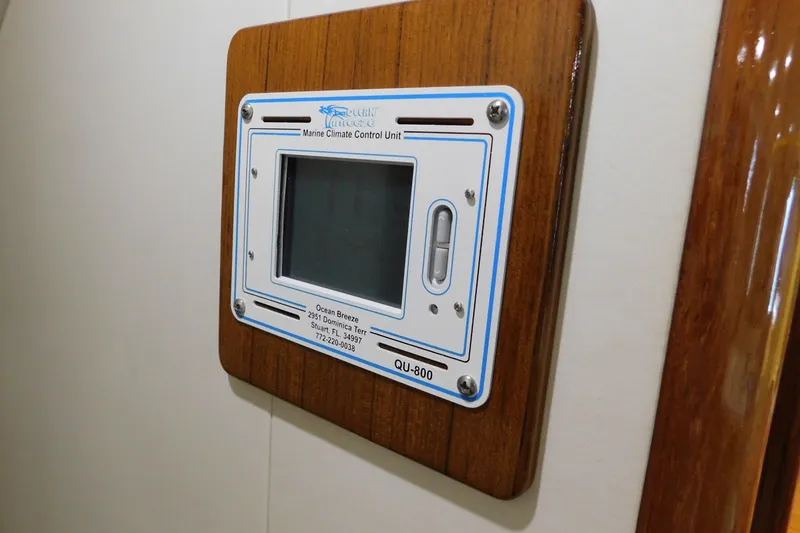 Slide: The Image of Marine climate control unit on 1996 Viking 50 Convertible yacht interior. - 41