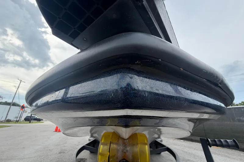 Slide: The Image of 2024 Nitro Z20 boat hull close-up, showcasing sleek design and sturdy construction. - 11